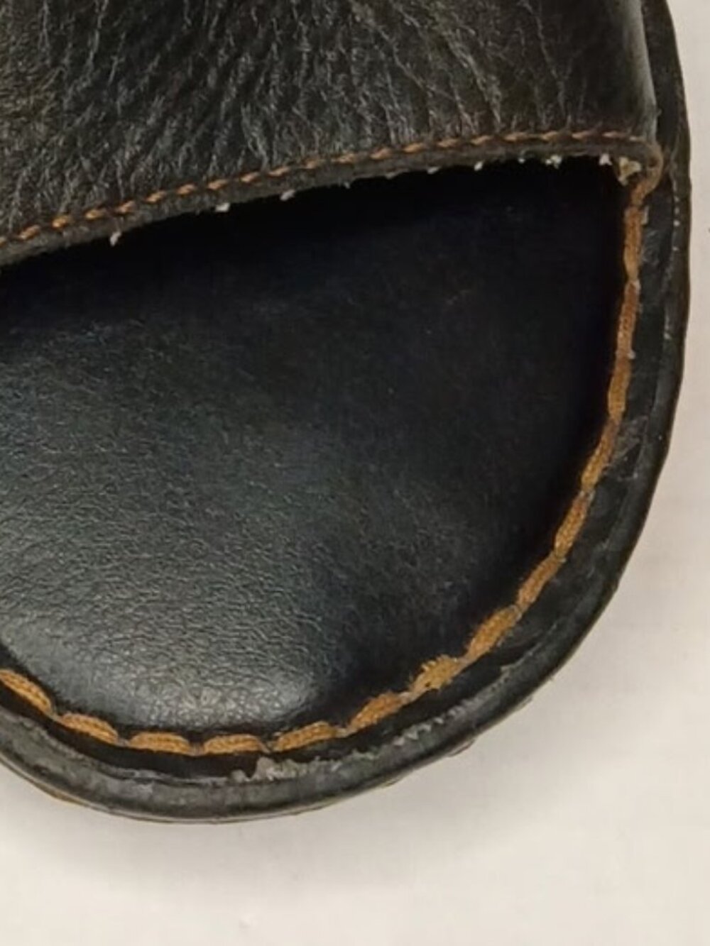 b.o.c. Born Concept Black Leather Crisscross Slide Sandals Size 8 - Picture 10 of 11
